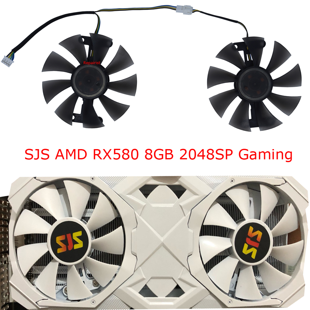 2Pcs/Set,Video Cards Fan,FL801 - đánh giá và giá Rx 580 8Gb 2048Sp Gpu