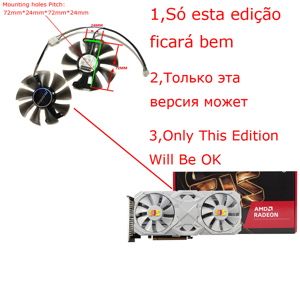 2Pcs/Set,Video Cards Fan,FL801 - đánh giá và giá Rx 580 8Gb 2048Sp Gpu