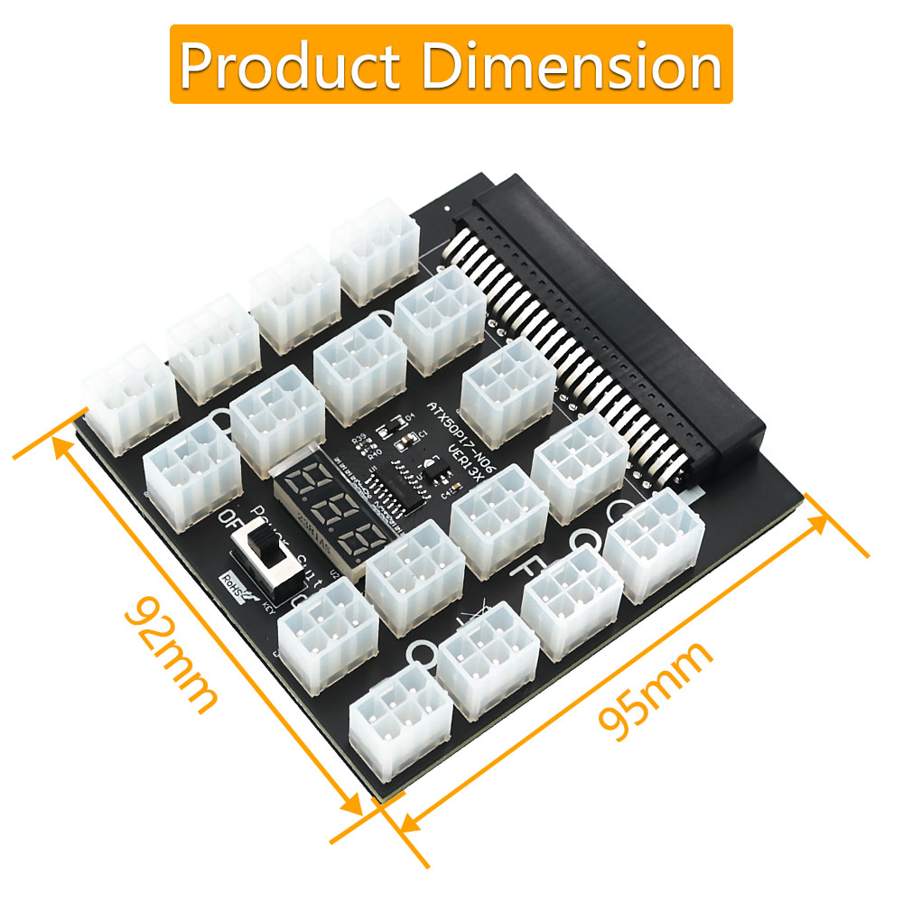 PCI-E 12V 50Pin Để ATX 17 X 6P - đánh giá và giá 2000W Atx Mining Power Supply