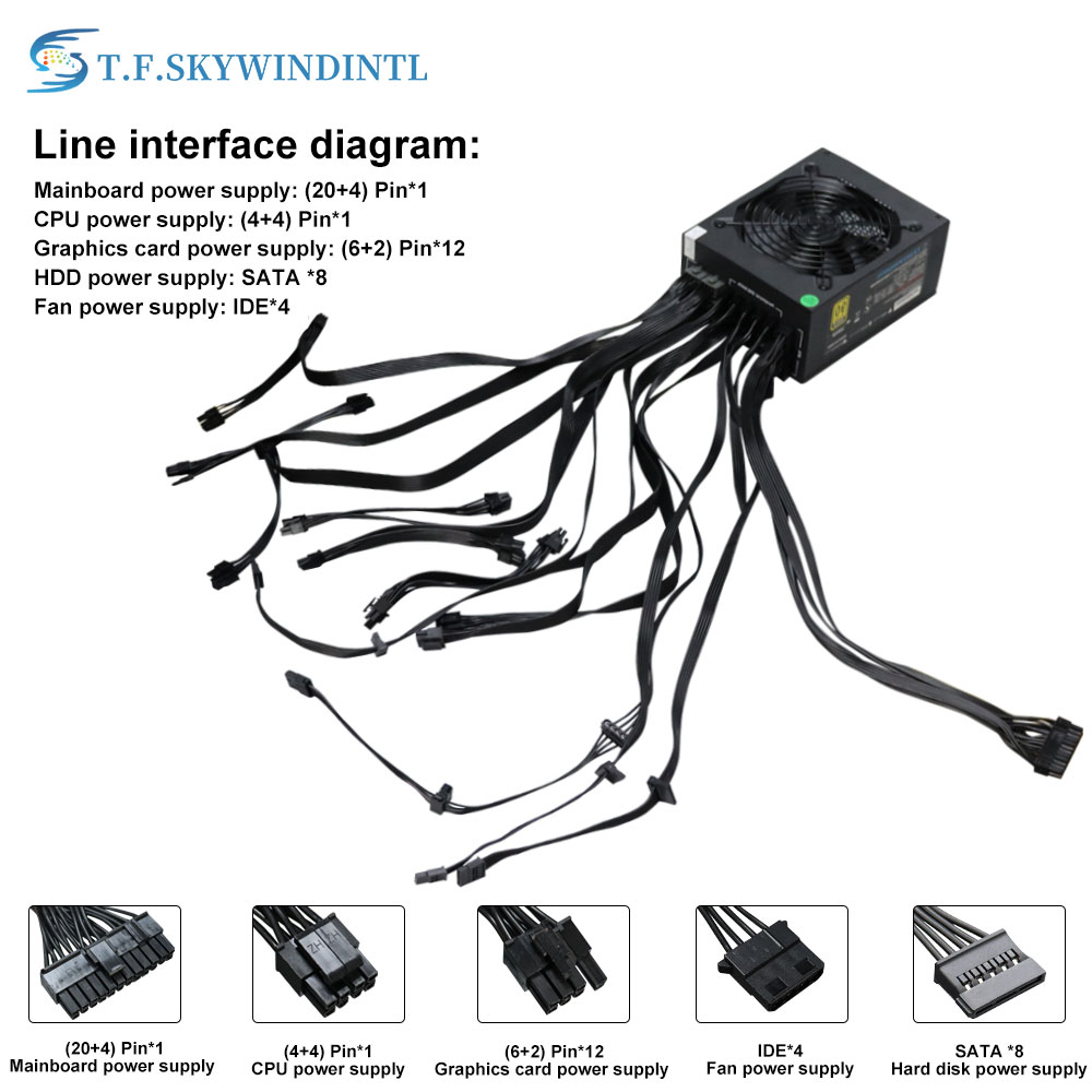 Full Moduler ATX Nguồn PC 2000 - đánh giá và giá 2000W Atx Mining Power Supply